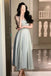 A Line Square Neck Prom Dress, Ankle Length Elegant Evening Gown UQP0248