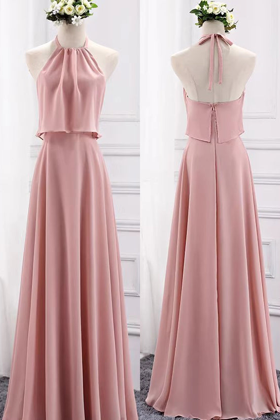 bridesmaid dress multiple styles A Line New Style Chiffon Bridesmaid Dress, Pink Multiple Styles Long D –  Uniquedresss