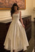 A Line Square Neck Prom Dress, Ankle Length Elegant Evening Gown UQP0248