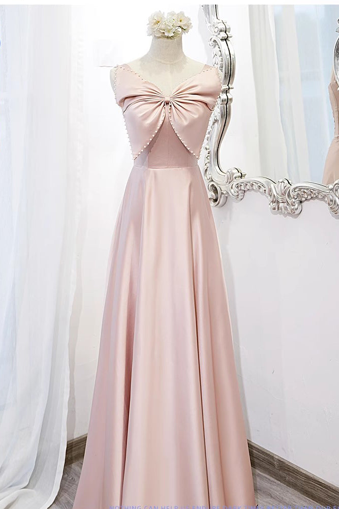A Line New Style Satin Bridesmaid Dress, Pink Cheap Multiple Styles Fl Uniquedresss A Line New Style Satin Bridesmaid Dress, Pink Cheap Multiple Styles Fl Uniquedresss