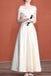 Ivory Off the Shoulder Long Prom Dress with Lace Up Back, A Line Formal Gown UQP0314