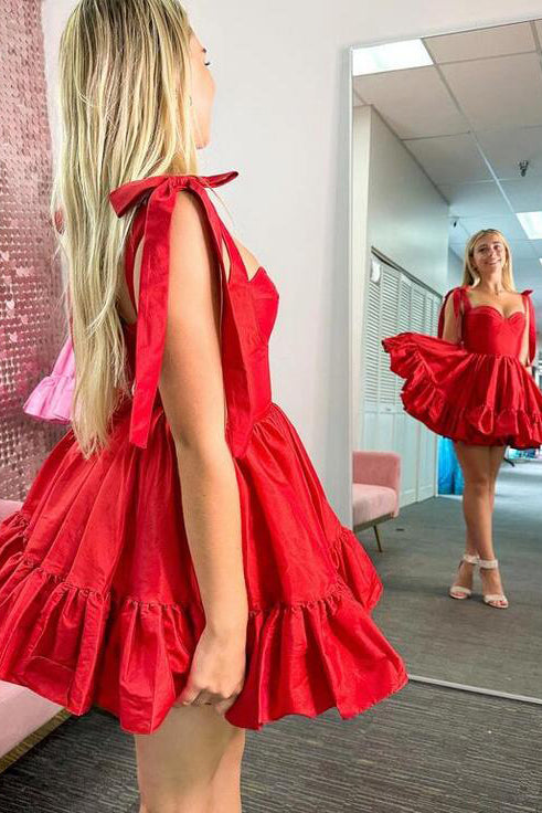 Puffy Straps Short Sweet 16 Dress. Cute Sleeveless Homecoming Gown wit Uniquedresss Puffy Straps Short Sweet 16 Dress. Cute Sleeveless Homecoming Gown wit Uniquedresss
