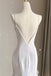 Simple Mermaid Prom Gown with Ruffles, Spaghetti Straps Backless Dress for Date UQW0107