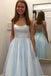 Lilac Spaghetti Strap Sparkly Prom Dress Long, Shiny Long Evening Dress UQP0009