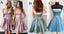 New Style Homecoming Dresses, Shiny Strapless Short Prom Dresses UQH0037