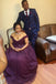 Purple Plus Size Off the Shoulder Tulle Plus Size Prom Dress with Beading UQ2229