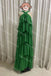 A Line Straps Tiered Chiffon Floor Length Long Prom Dress Pink Bridesmaid Dress UQP0190