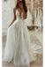 A-line Vintage Modest Wedding Dresses, Long Split Prom Dresses UQW0009