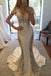 Mermaid Beach Wedding Dress with Short Sleeves, Long Bridal Dress with Lace UQ1763