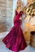 Sexy Mermaid Satin Prom Dress, Spaghetti Straps Sleeveless Floor Length Formal Dress N2469