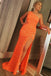 Sparkly Mermaid One Shoulder Sequins Long Prom Dress with Slit Party Gown UQP0197