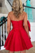 Strapless Taffeta Homecoming Dress with Pleated Bodice and Bow on Waistline UQH0210