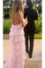 New Style Halter Ruffles Tulle Prom Dress with Slit, Charming Long Party Dress UQP0105