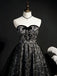Black Strapless Lace Vintage Short Homecoming Dresses UQH0153