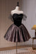 A Line Off the Shoulder Tulle Short Prom Dress, New Style Homecoming Gown UQH0165