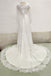 Chic Long Sleeve Lace A Line Wedding Dresses with Train, Gorgeous Bride Dresses UQW0053