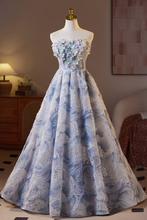 New Arrival Sweetheart Long Prom Dress with Flowers, Gorgeous Party Gown UQP0362