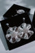 Handmade Silver Wire Crochet Flower Earrings, Copper Wire Earrings, Bridal Jewelry Gift UQJ001