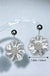 Handmade Silver Wire Crochet Flower Earrings, Copper Wire Earrings, Bridal Jewelry Gift UQJ001