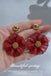 Handmade Silver Wire Crochet Flower Earrings, Copper Wire Earrings, Bridal Jewelry Gift UQJ001