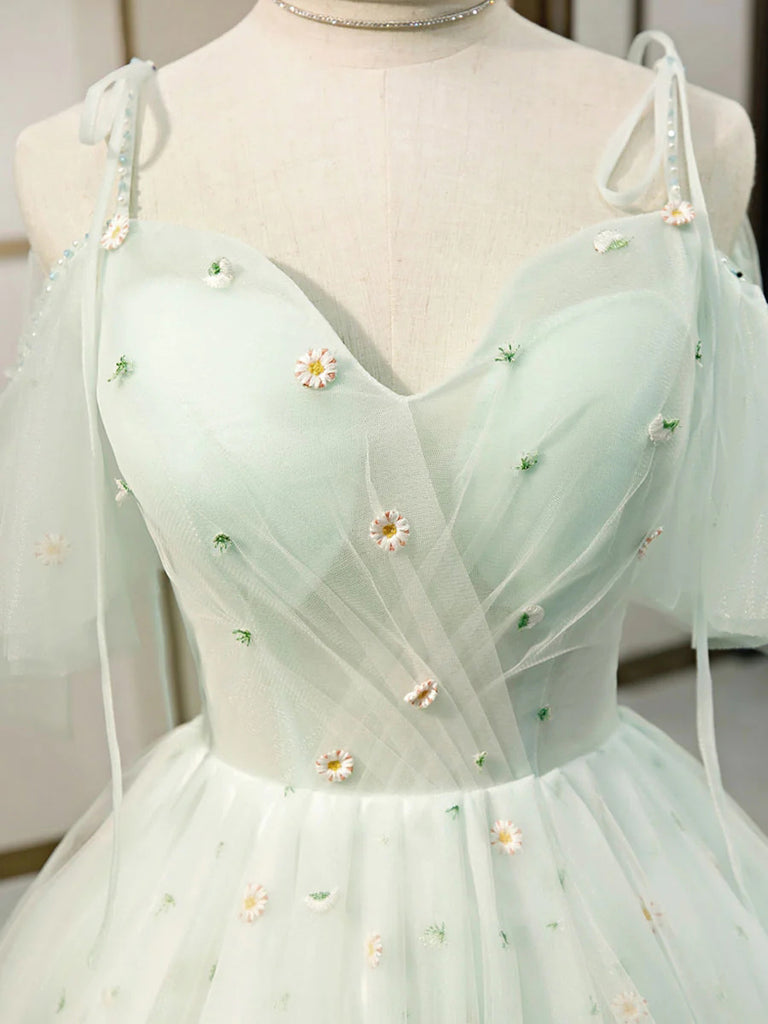 Mint Green Sweetheart Neck Tulle Short Prom Dresses, Puffy Homecoming Uniquedresss Mint Green Sweetheart Neck Tulle Short Prom Dresses, Puffy Homecoming Uniquedresss