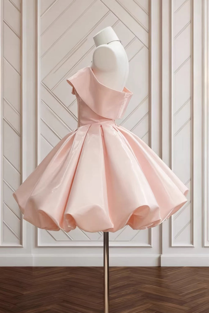 Pink Elegant A-Line Off-Shoulder Short Sweeet 16 Homecoming Dress Party Gown UQH0277