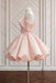 Pink Elegant A-Line Off-Shoulder Short Sweeet 16 Homecoming Dress Party Gown UQH0277