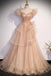 Sparkly A-Line Tulle Beading Long Prom Dress, New Style Shiny Evening Gown UQP0239