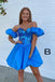 A Line Sweetheart Short Homecoming Gown with Sequin, Sparkly Prom Gown UQH0256