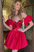 A Line Sweetheart Short Homecoming Gown with Sequin, Sparkly Prom Gown UQH0256