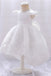 Burgundy Cap Sleeves High Low Flower Girl Dress with Lace Appliques UQF0006