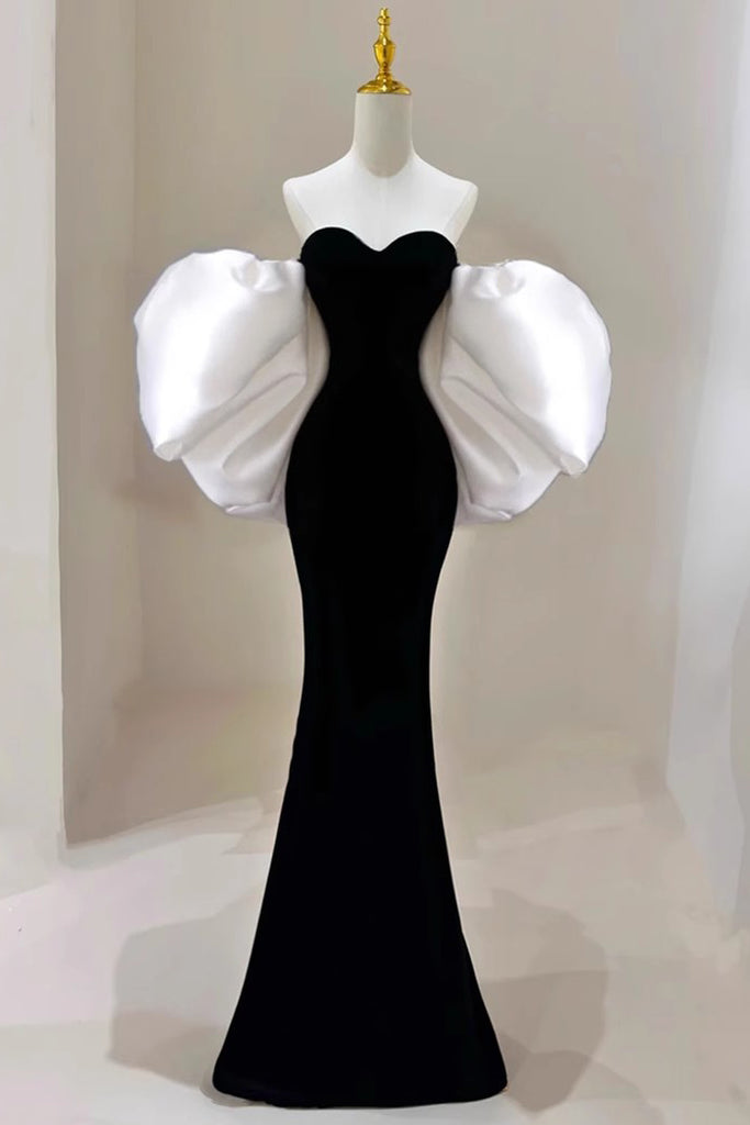 Burgundy Sweetheart Mermaid Velvet Prom Dress with Removable Sleeves UQP0316