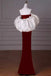 Burgundy Sweetheart Mermaid Velvet Prom Dress with Removable Sleeves UQP0316