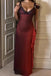 Straps Ombre Long Chiffon Prom Dress, A Line Floor Length Evening Dresses UQP0347