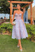 Tea Length Sweetheart Lace Homecoming Dress, A Line New Arrival Prom Gown UQH0266