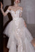 Gorgeous Off the Shoulder Long Sleeves Wedding Dress with Lace Applique UQW0140