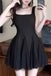 A Line Square Neck Prom Dress, Ankle Length Elegant Homecoming Dresses UQH0261