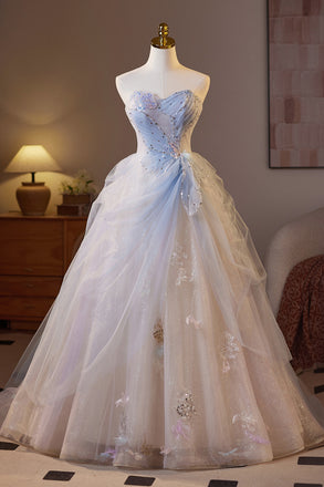 Gorgeous Sweetheart Ball Gown Tulle Prom Dress, Sparkly Quinceanera Dresses UQP0369