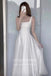 A Line Square Neck Prom Dress, Ankle Length Elegant Homecoming Dresses UQH0261