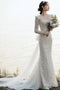 Gorgeous Long Sleeves Mermaid Wedding Dress, Bridal Gown with Beading UQW0121