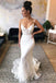 Spaghetti Straps Lace Wedding Dress, Mermaid Long Bridal Gown UQW0126