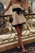 Strapless Mini Dress with Sash, New Graduation Dress with Waistband UQH0273