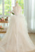 New Arrival Spaghetti Straps Tulle Wedding Dress, Ivory Long Bridal Gown UQW0135