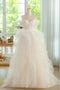 New Arrival Spaghetti Straps Tulle Wedding Dress, Ivory Long Bridal Gown UQW0135