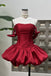 The Latest Hoco Trends Black Bodycon Dress with Bow, Mini Prom Gown UQH0270