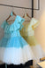 New Arrival Off the Shoulder Tulle Homecoming Gown, Short Hoco Dresses UQH0246