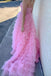 New Arrival One Shoulder Tulle Prom Dress with Lace, A Line Layers Formal Gown with Slit UQP0260