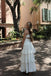 New Style White Spaghetti Straps Long Prom Dress, Floor Length Tiered Formal Dress UQP0243