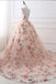 Puffy Sleeveless Floral Long Prom Dress, New Style Tulle Quinceanera Dresses UQP0218