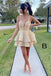 Spaghetti Straps Sequins Homecoming Dresses Sparkly Mini Party Prom Dress UQH0253